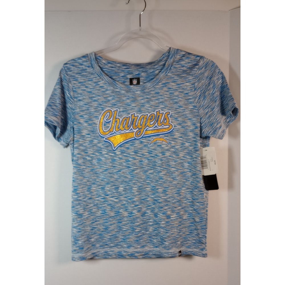 NWT NFL Team Apparel Los Angeles Chargers Women TShirt Blue/Gray Sz S